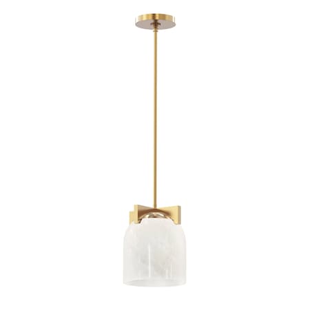 Maxim Lighting Scoop 1-Light Pendant/Flush Mount, Natural Aged Brass 21230MRNAB